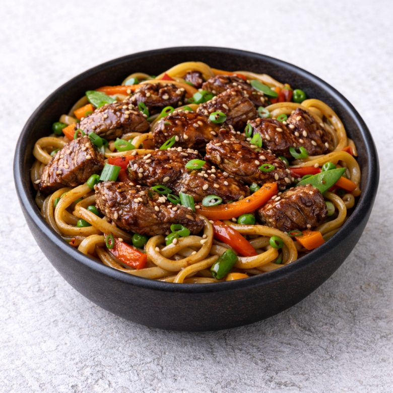 Удон с говядиной