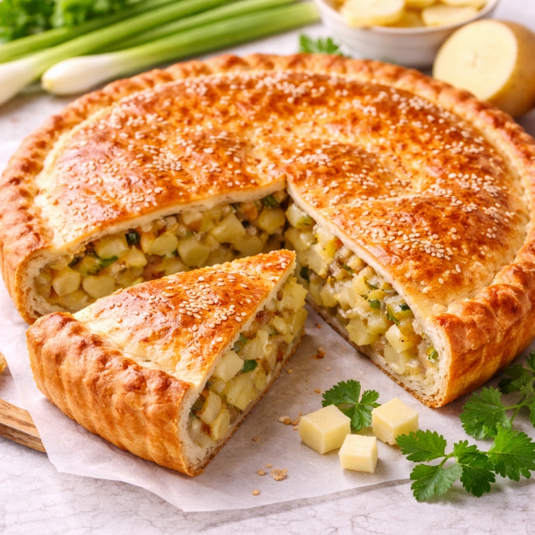 Пирог с картофелем