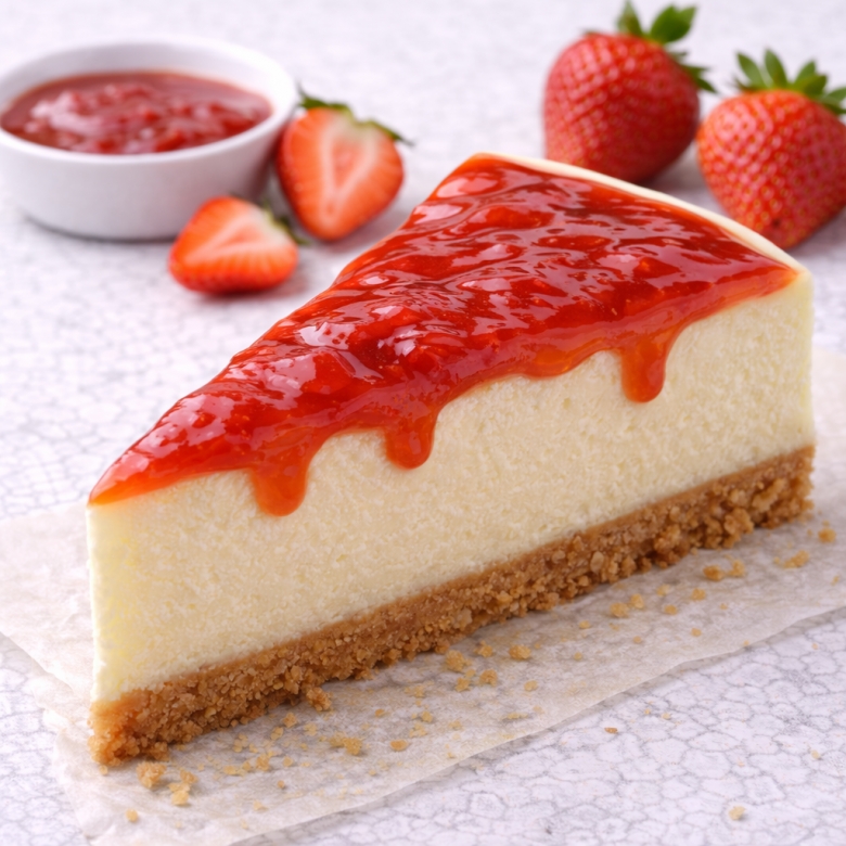 Чизкейк с клубникой