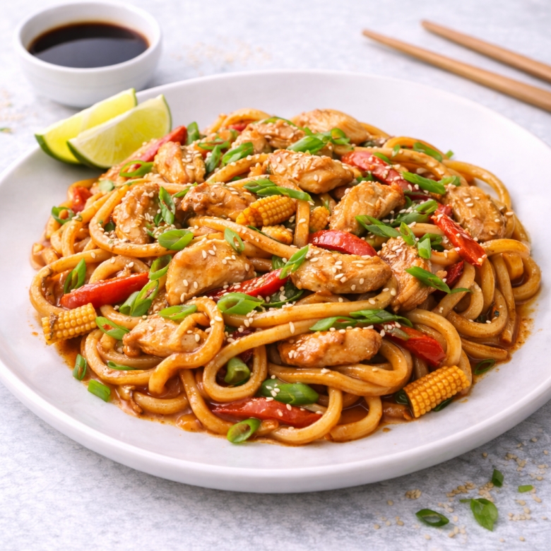 Удон с курицей